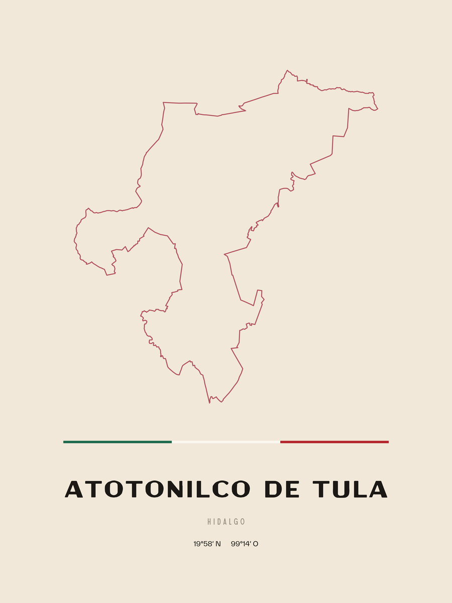 Framed poster of Atotonilco de Tula, Hidalgo.