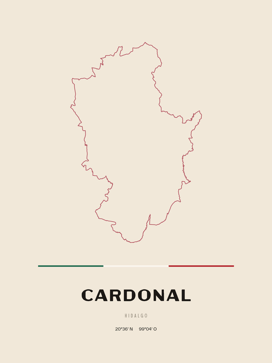 Framed poster of Cardonal, Hidalgo.