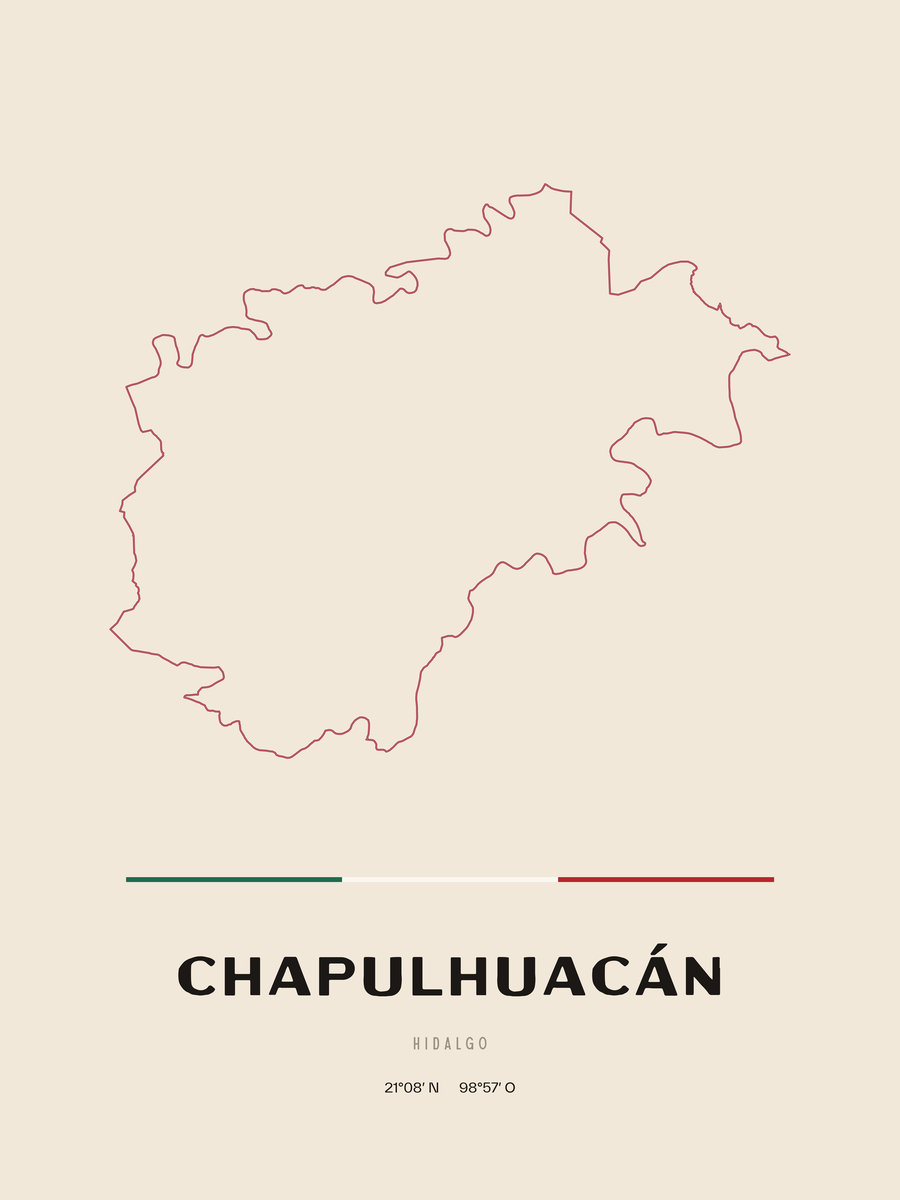 Framed poster of Chapulhuacán, Hidalgo.
