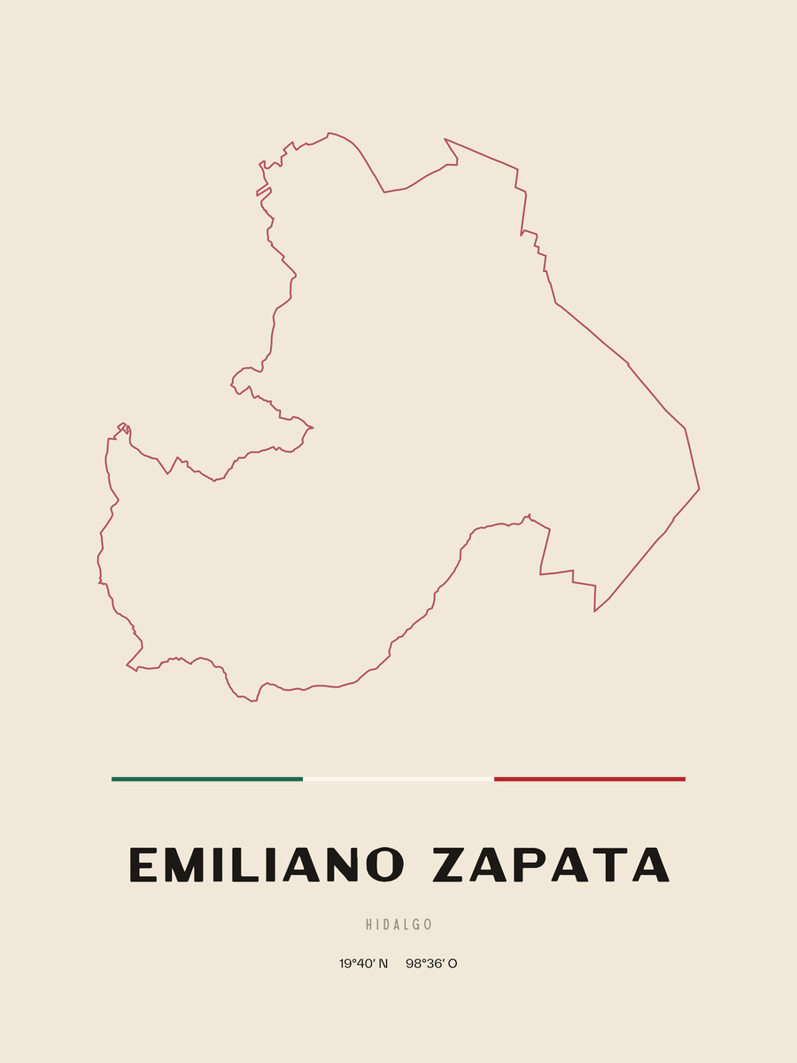 Framed poster of Emiliano Zapata, Hidalgo.