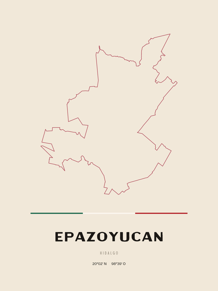 Framed poster of Epazoyucan, Hidalgo.
