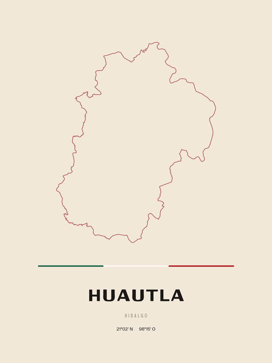 Framed poster of Huautla, Hidalgo.