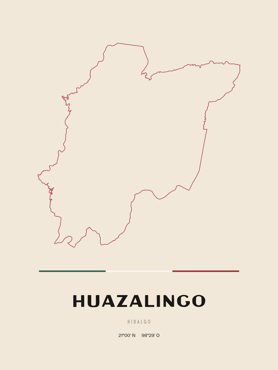 Framed poster of Huazalingo, Hidalgo.