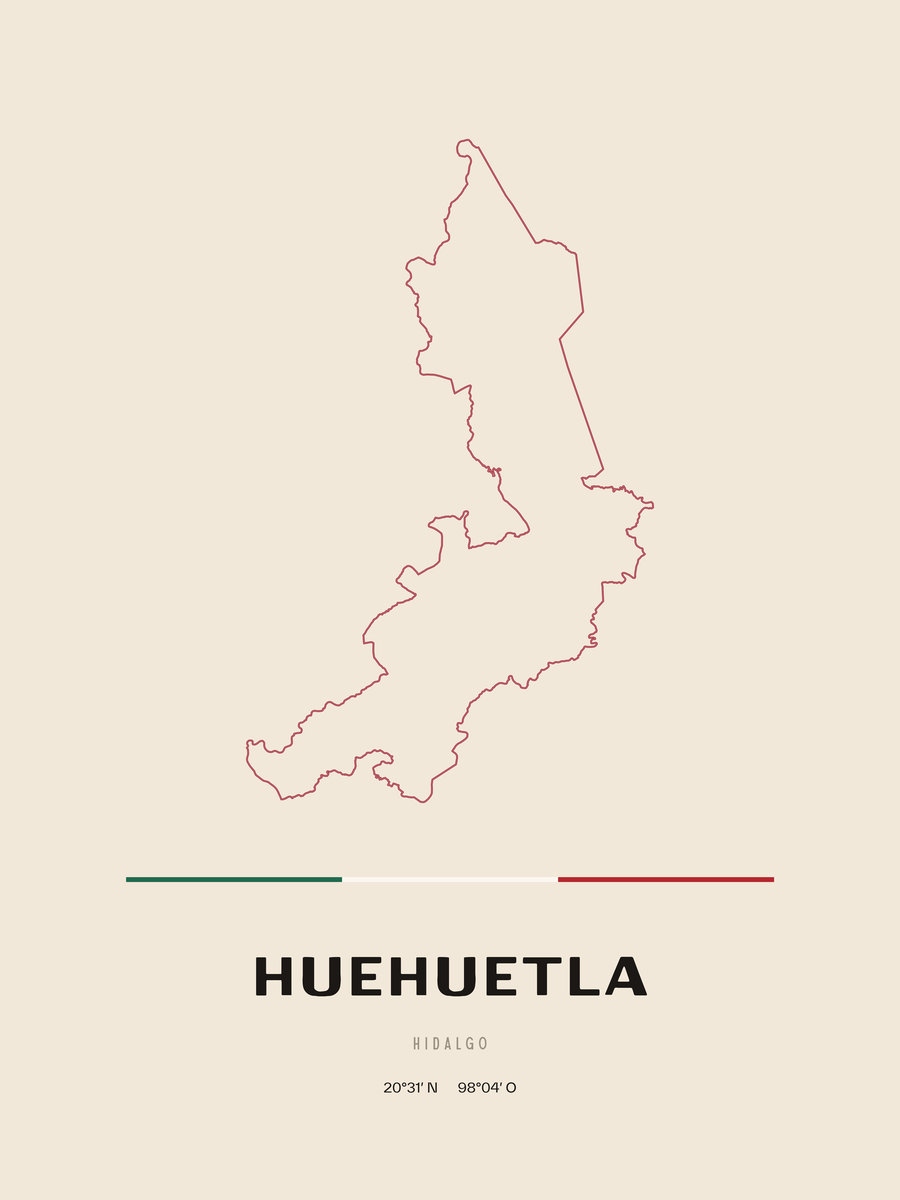 Framed poster of Huehuetla, Hidalgo.