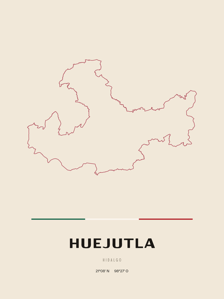 Framed poster of Huejutla, Hidalgo.