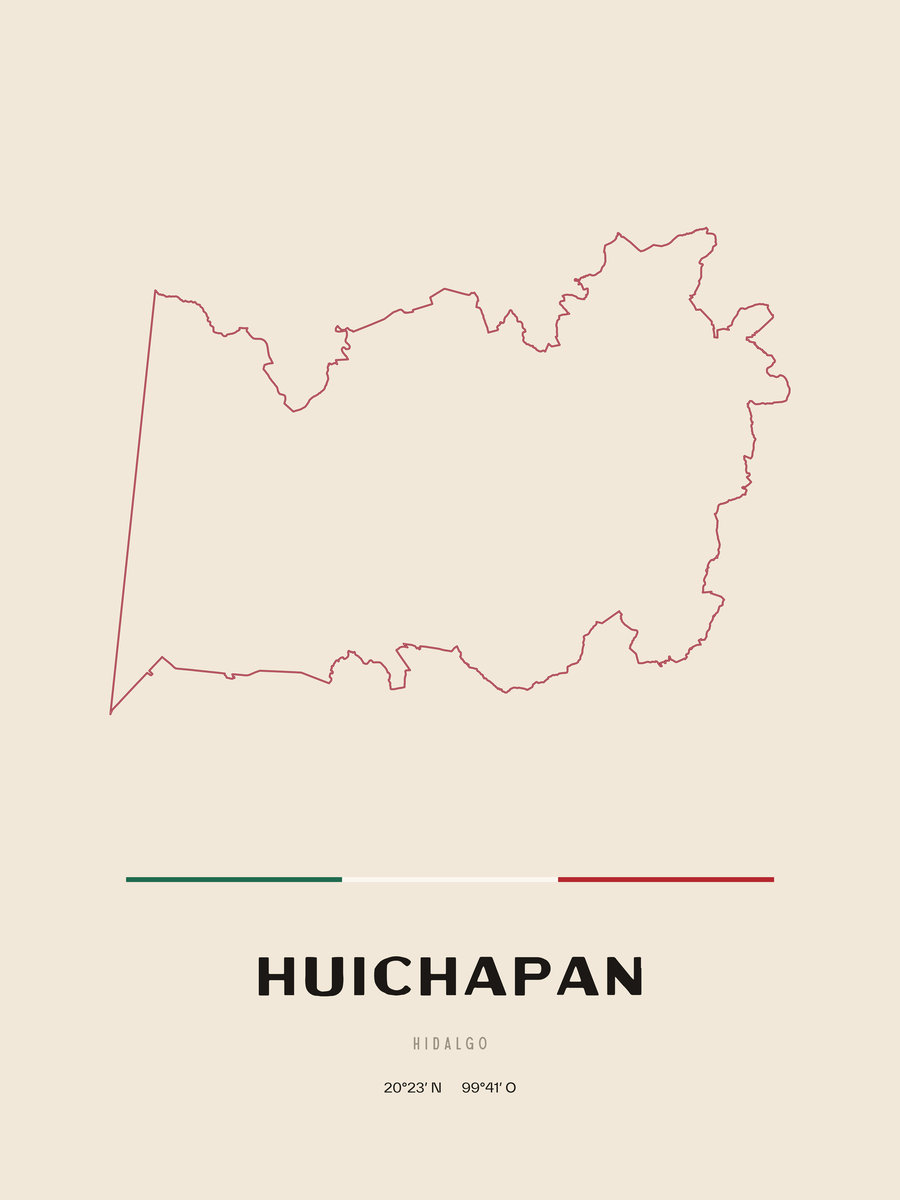 Framed poster of Huichapan, Hidalgo.