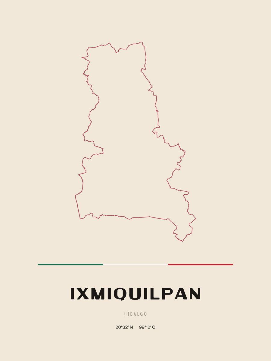 Framed poster of Ixmiquilpan, Hidalgo.