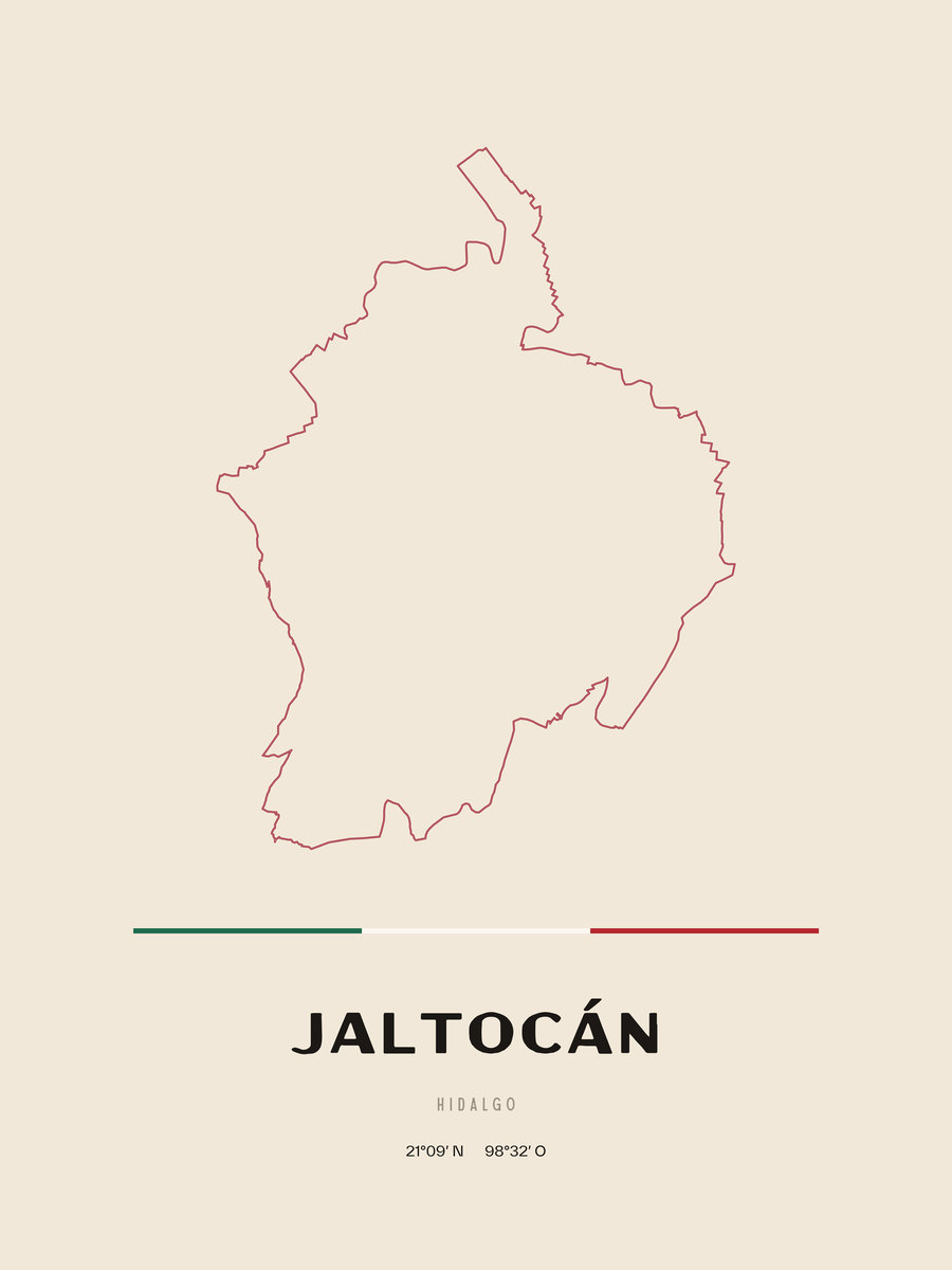 Framed poster of Jaltocán, Hidalgo.