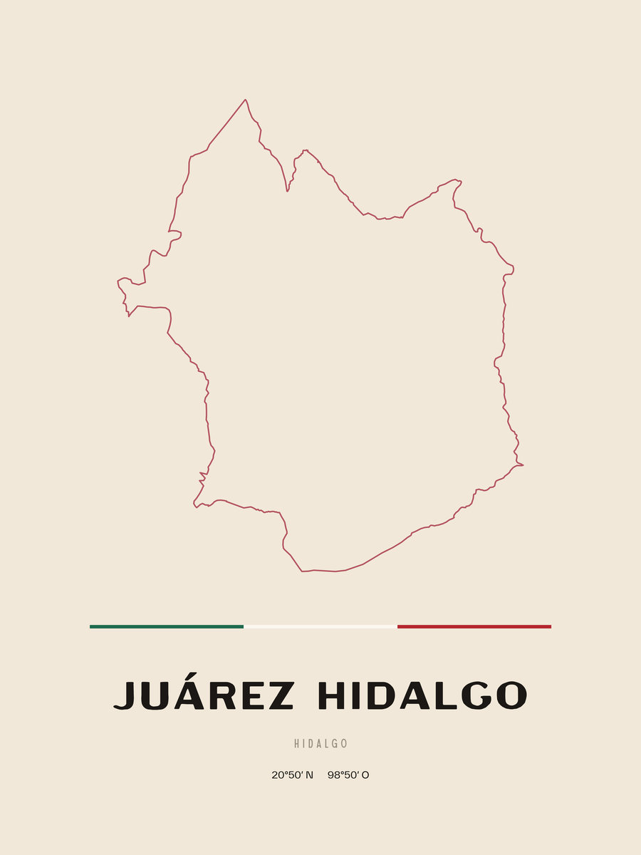 Framed poster of Juárez Hidalgo, Hidalgo.