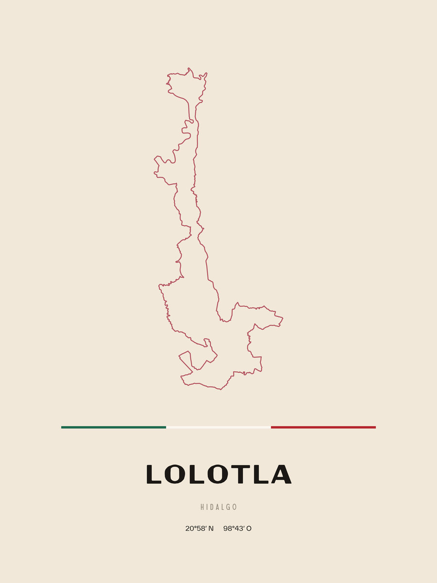 Framed poster of Lolotla, Hidalgo.