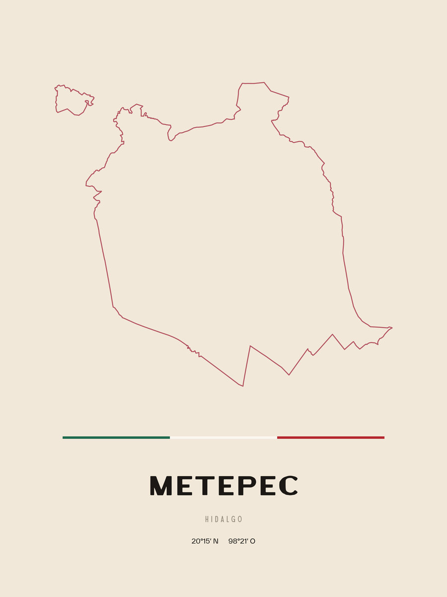 Framed poster of Metepec, Hidalgo.