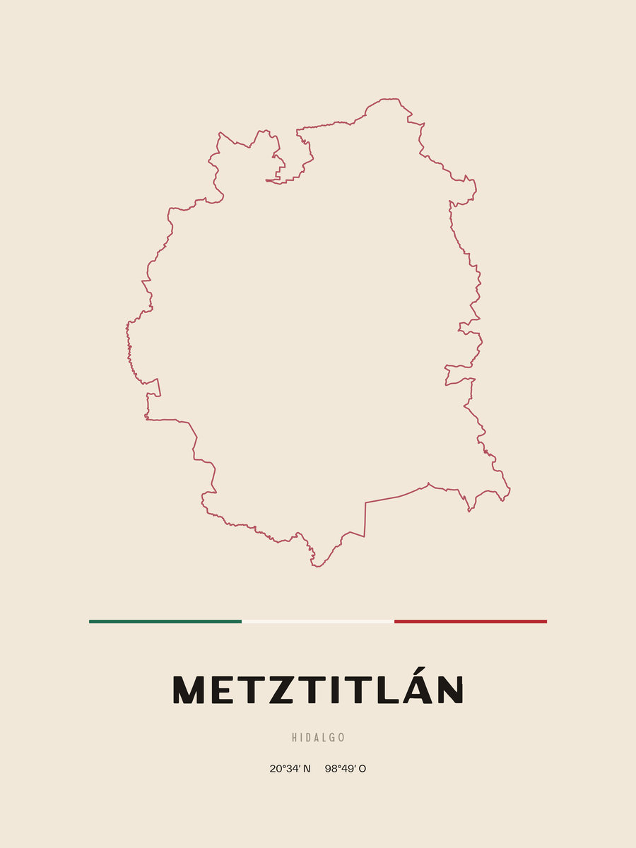 Framed poster of Metztitlán, Hidalgo.