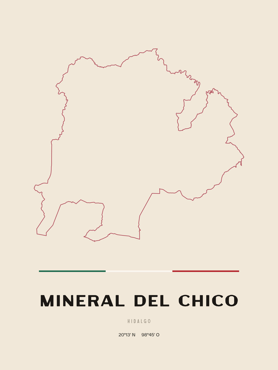 Framed poster of Mineral del Chico, Hidalgo.