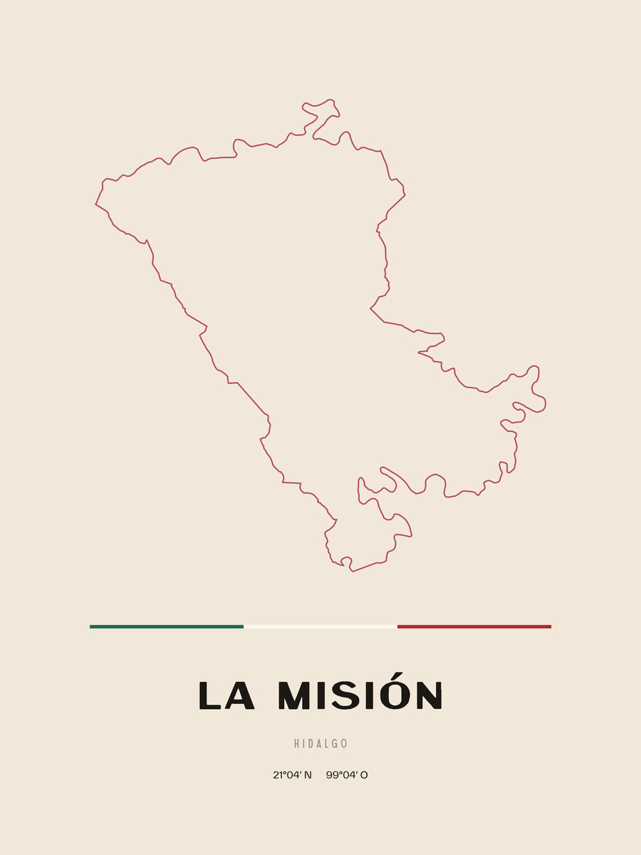 Framed poster of La Misión, Hidalgo.