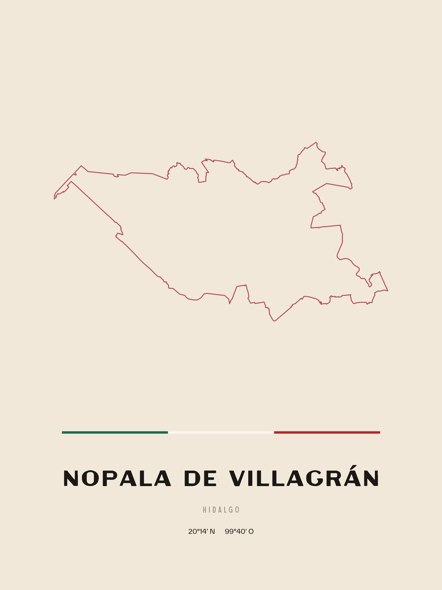 Framed poster of Nopala de Villagrán, Hidalgo.