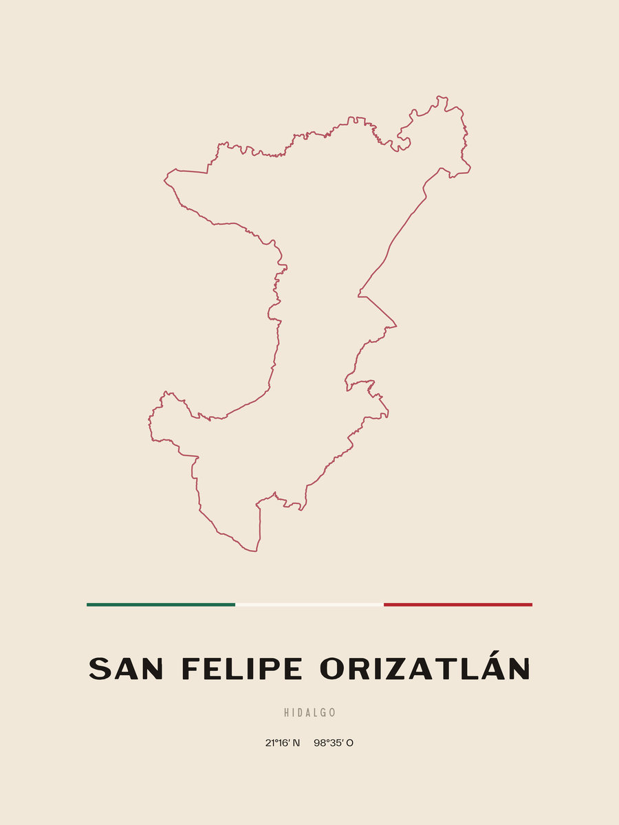 Framed poster of San Felipe Orizatlán, Hidalgo.