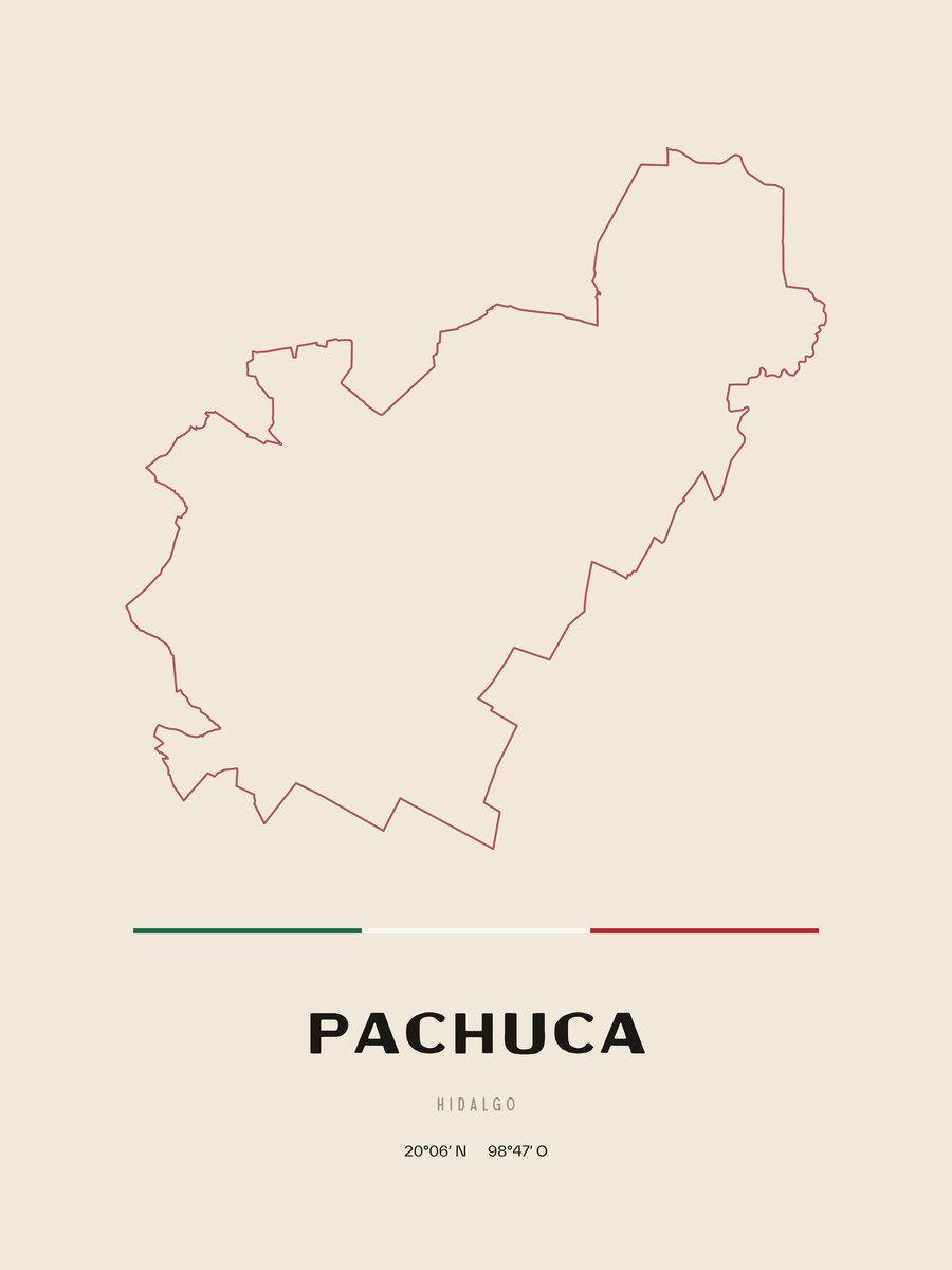 Framed poster of Pachuca, Hidalgo.