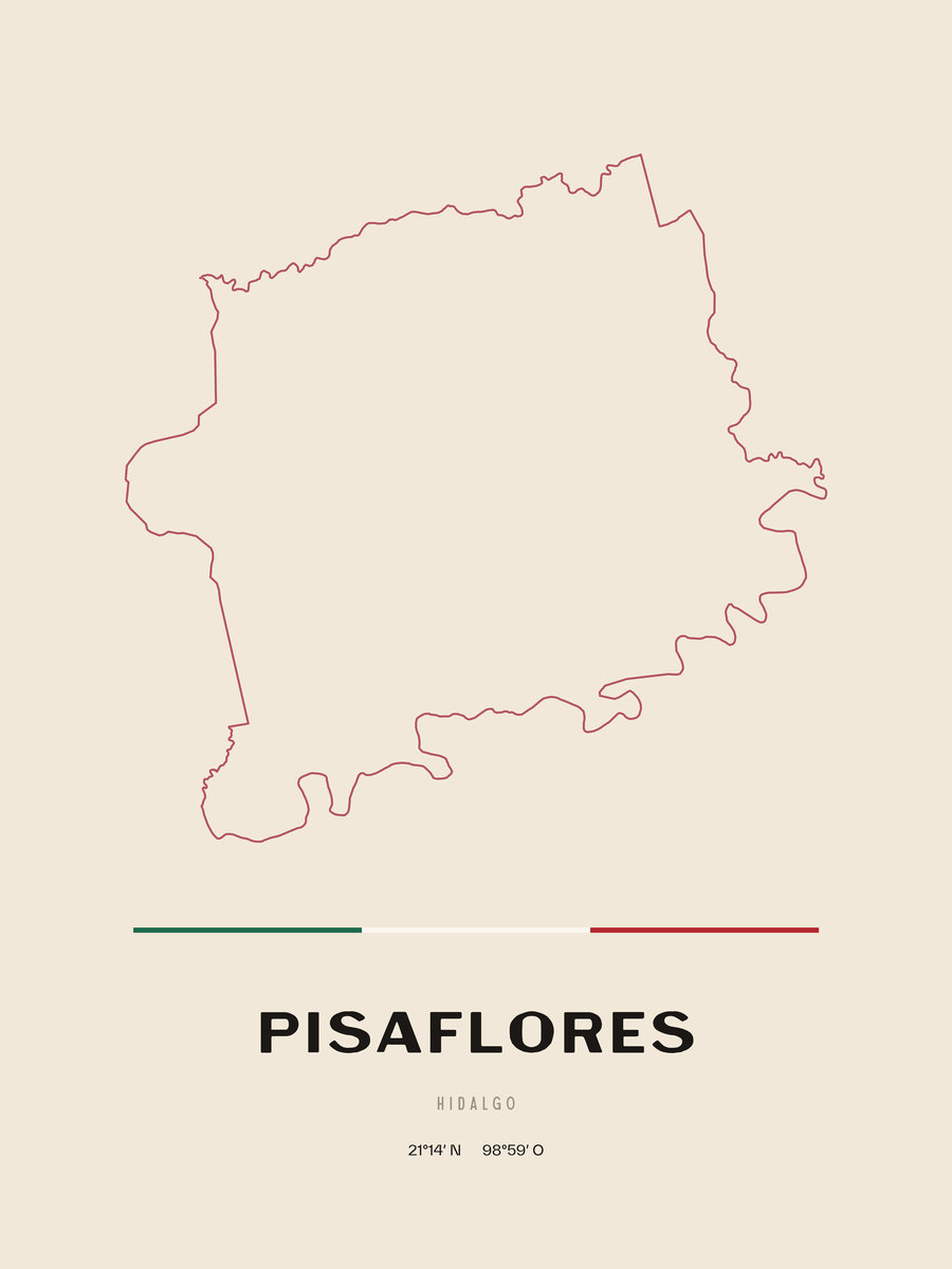 Framed poster of Pisaflores, Hidalgo.