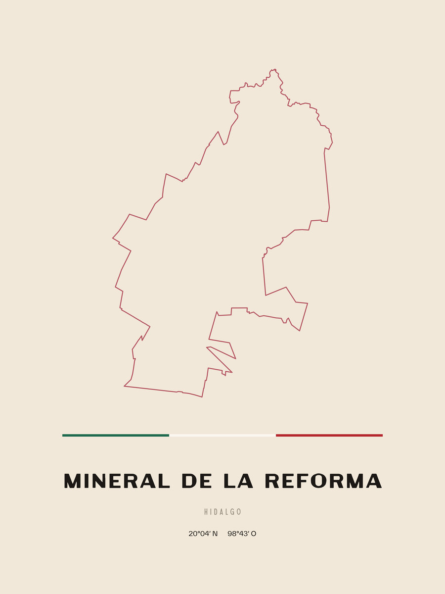 Framed poster of Mineral de la Reforma, Hidalgo.
