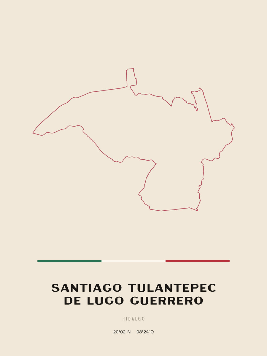 Framed poster of Santiago Tulantepec de Lugo Guerrero, Hidalgo.