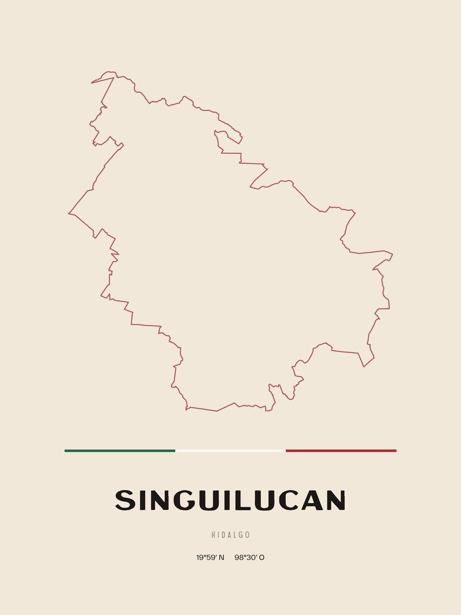 Framed poster of Singuilucan, Hidalgo.