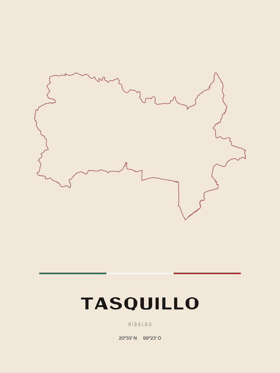 Framed poster of Tasquillo, Hidalgo.