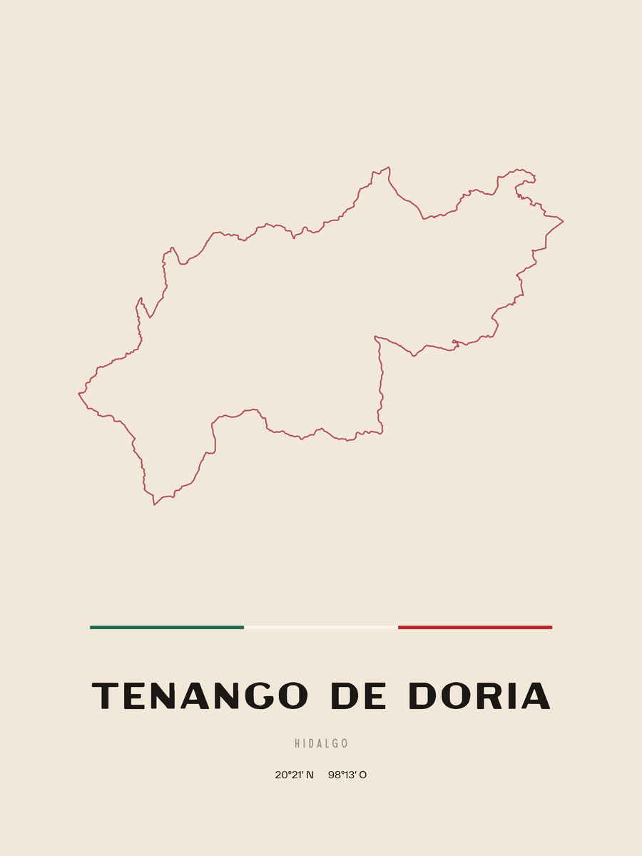 Framed poster of Tenango de Doria, Hidalgo.