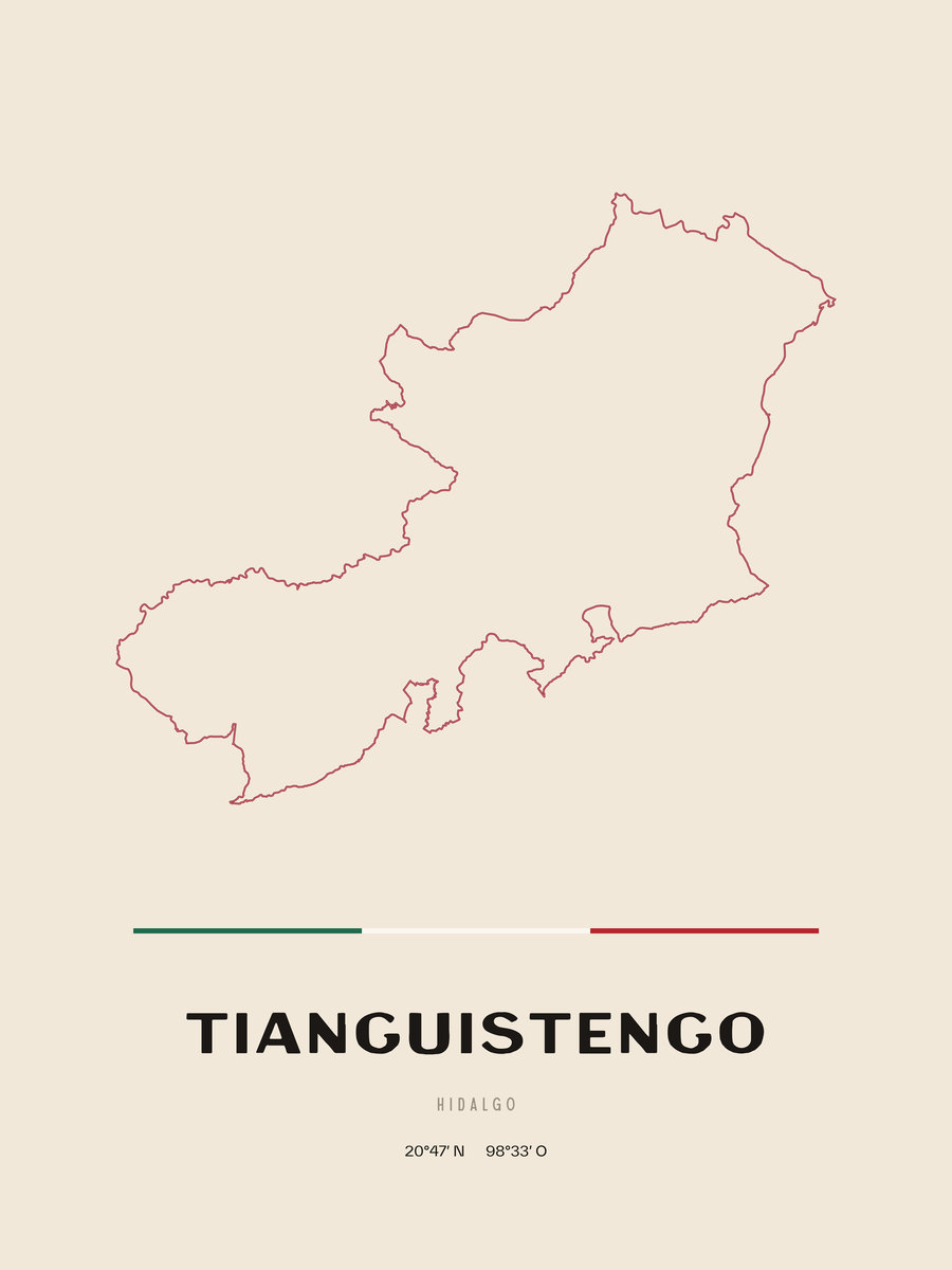 Framed poster of Tianguistengo, Hidalgo.