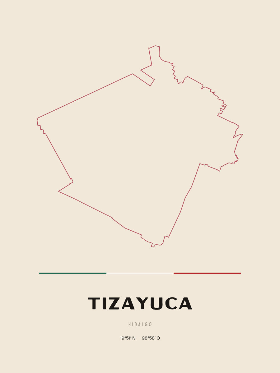 Framed poster of Tizayuca, Hidalgo.