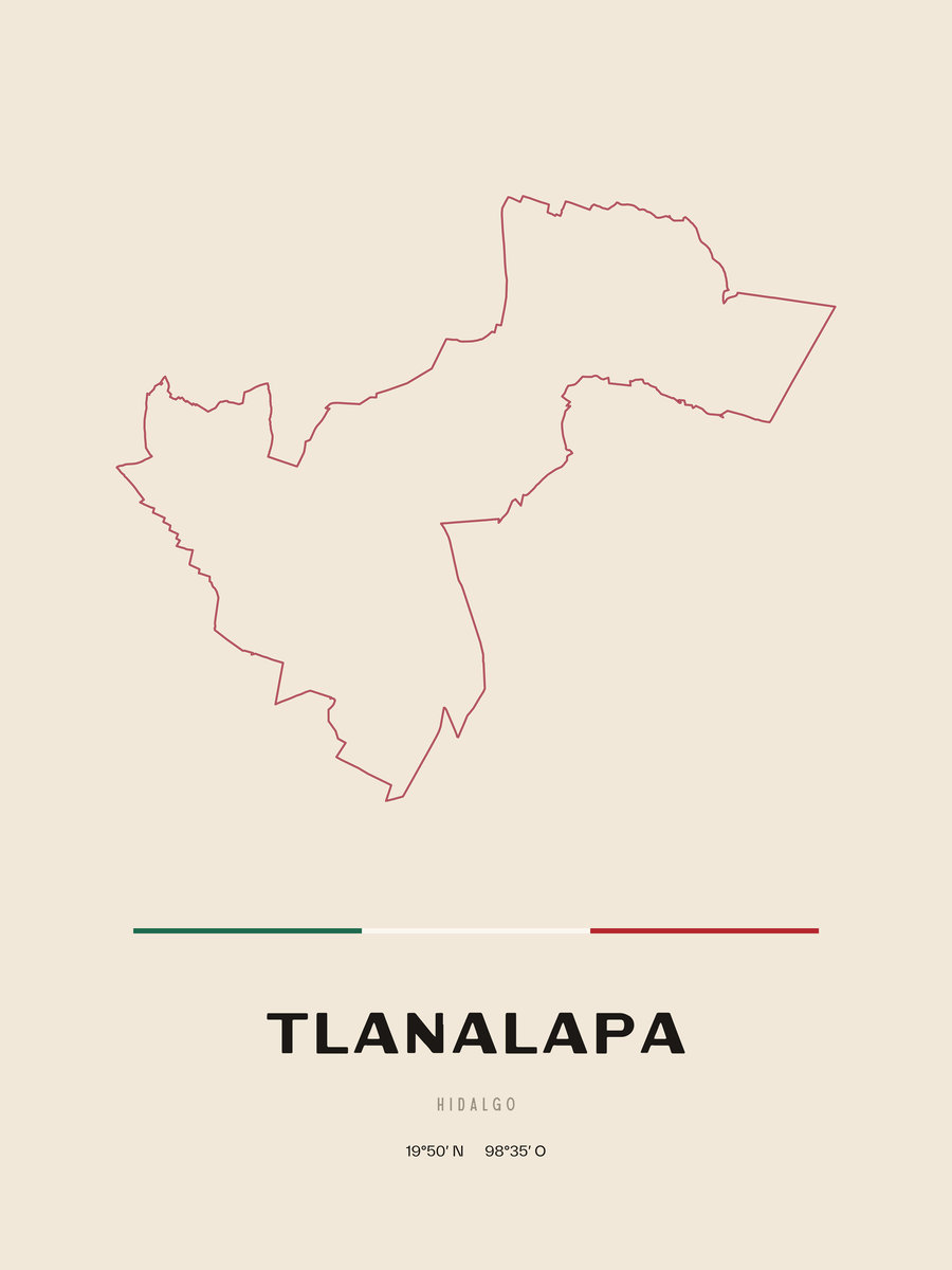 Framed poster of Tlanalapa, Hidalgo.