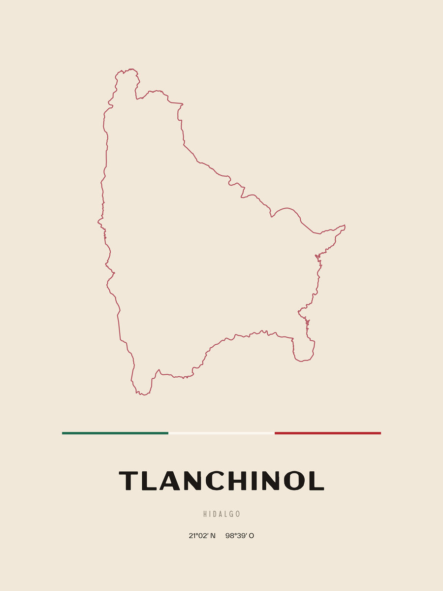 Framed poster of Tlanchinol, Hidalgo.