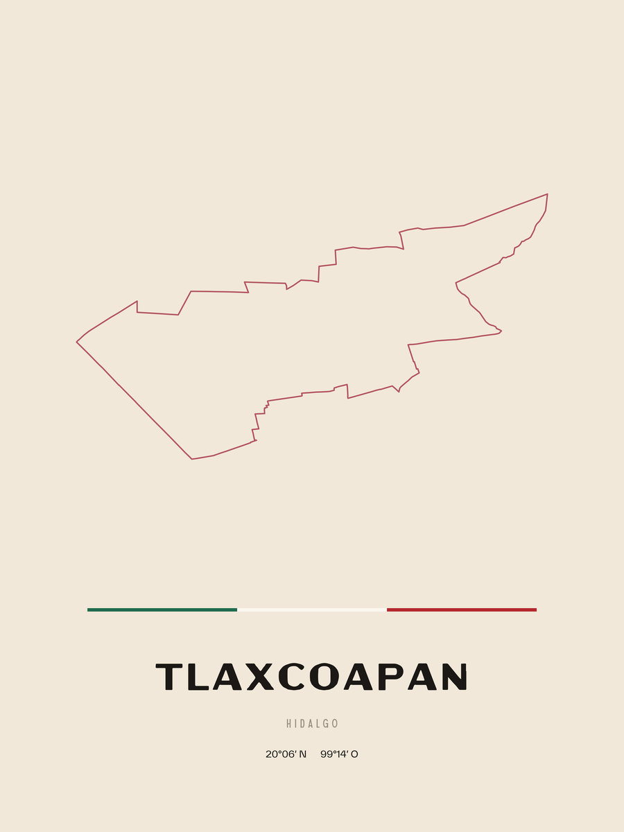 Framed poster of Tlaxcoapan, Hidalgo.