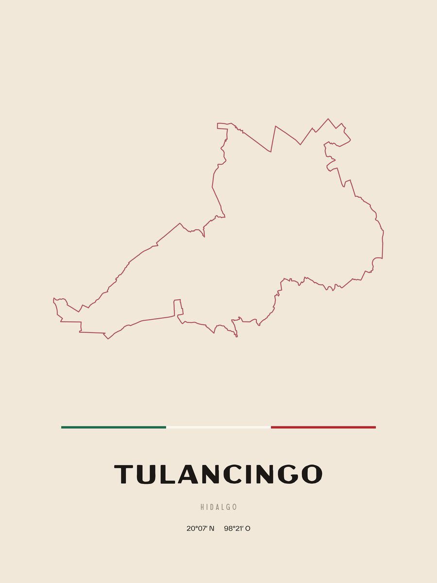 Framed poster of Tulancingo, Hidalgo.