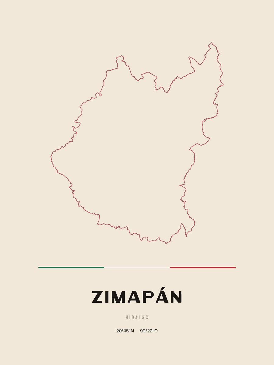 Framed poster of Zimapán, Hidalgo.