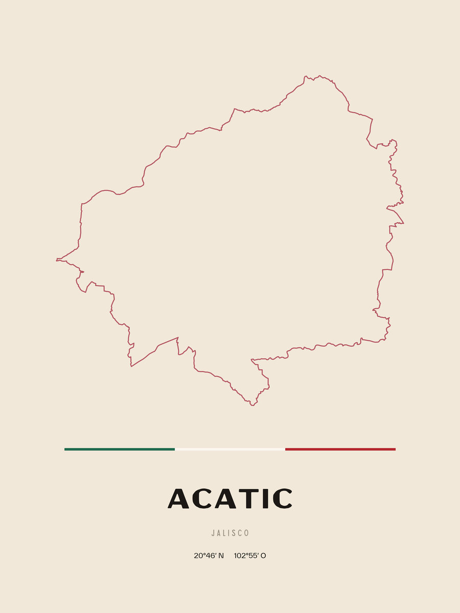 Framed poster of Acatic, Jalisco.