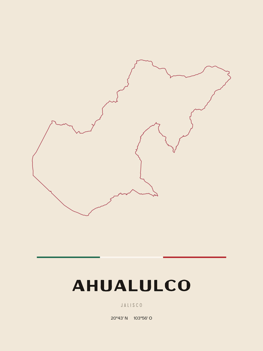 Framed poster of Ahualulco, Jalisco.