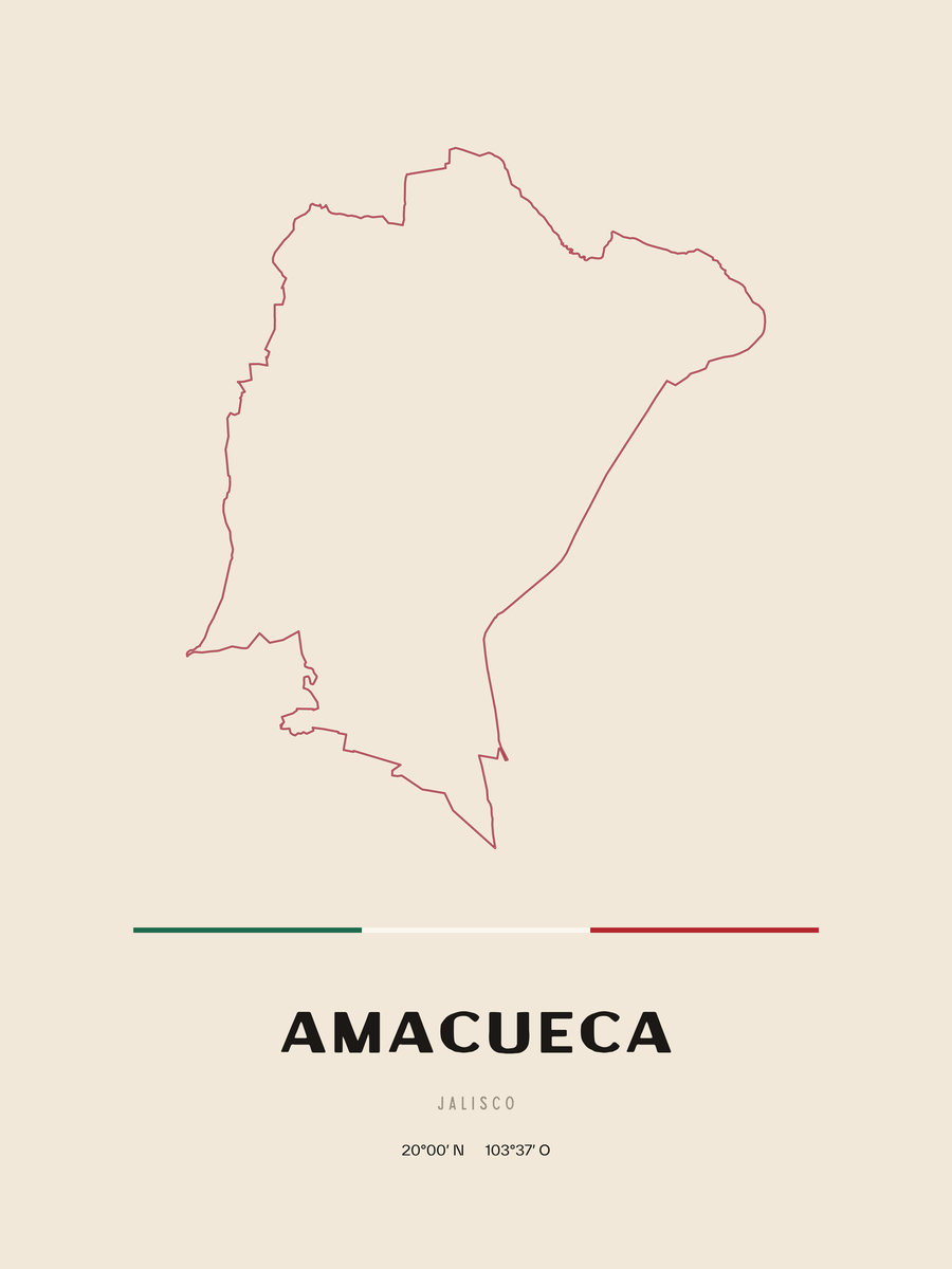 Framed poster of Amacueca, Jalisco.