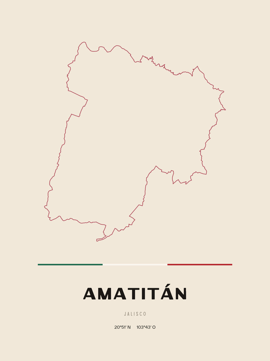 Framed poster of Amatitán, Jalisco.