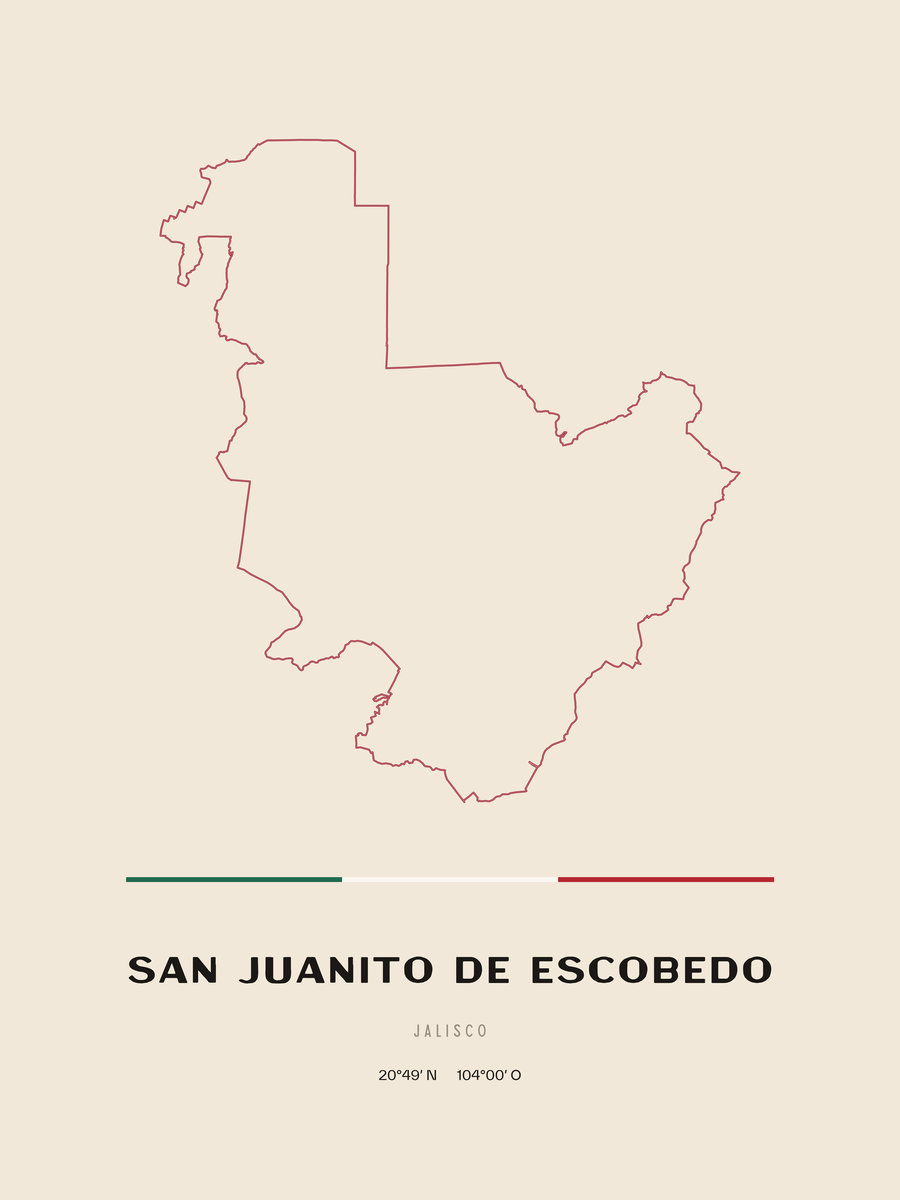 Framed poster of San Juanito de Escobedo, Jalisco.