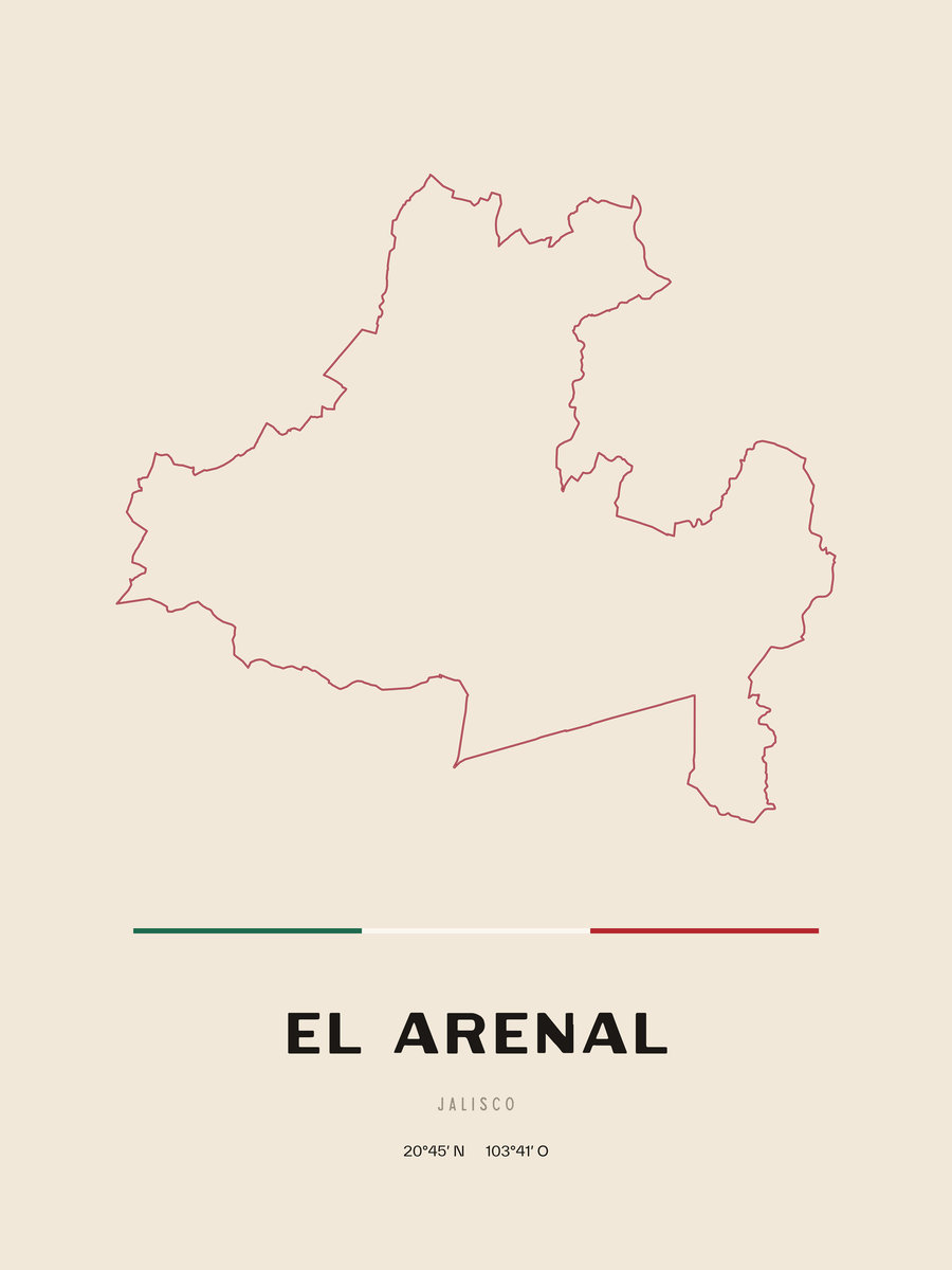 Framed poster of El Arenal, Jalisco.