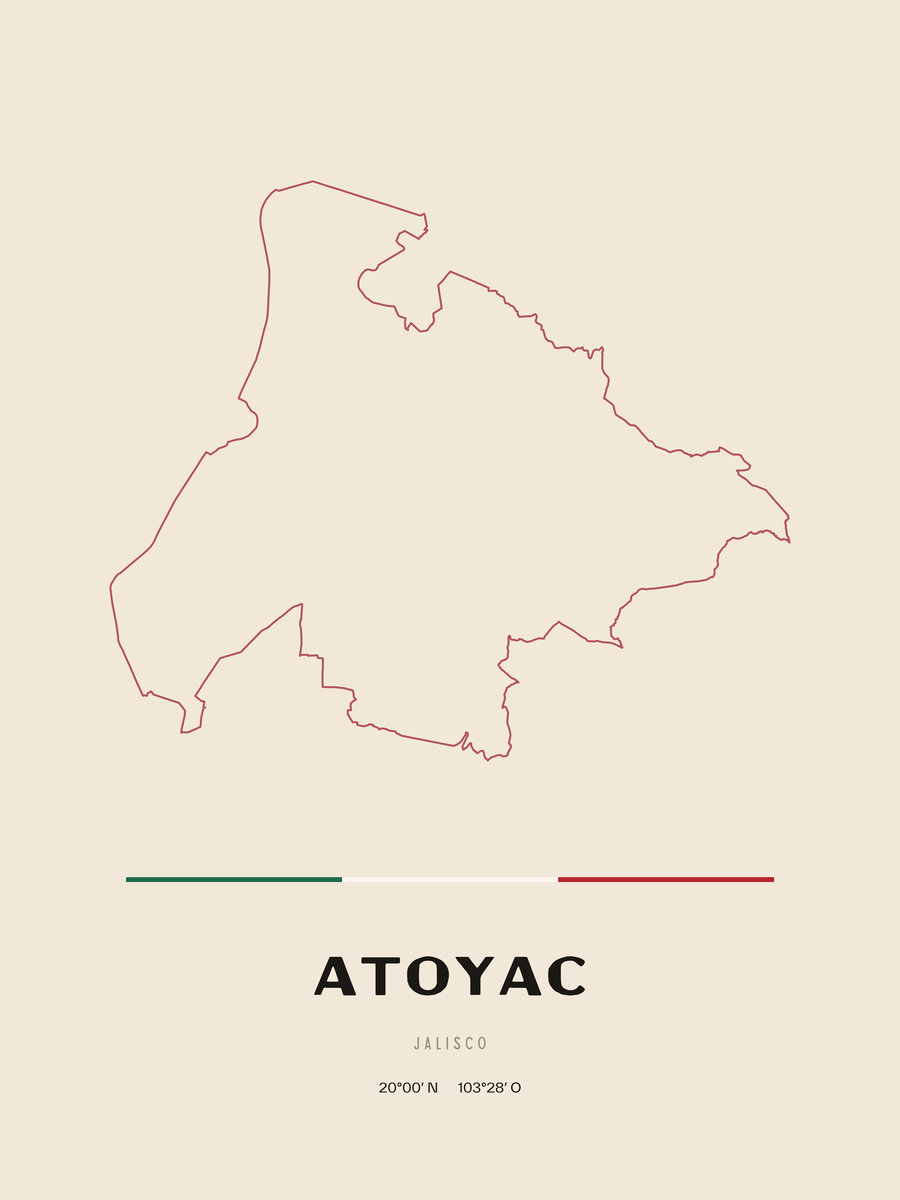 Framed poster of Atoyac, Jalisco.