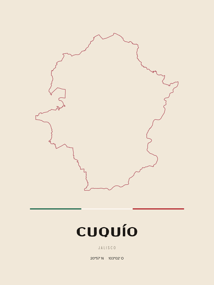 Framed poster of Cuquío, Jalisco.