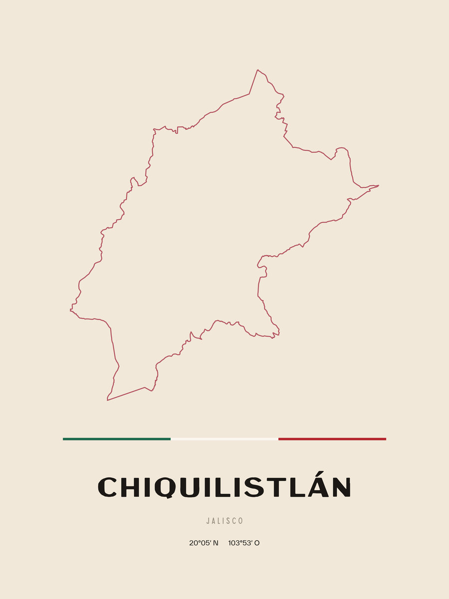 Framed poster of Chiquilistlán, Jalisco.