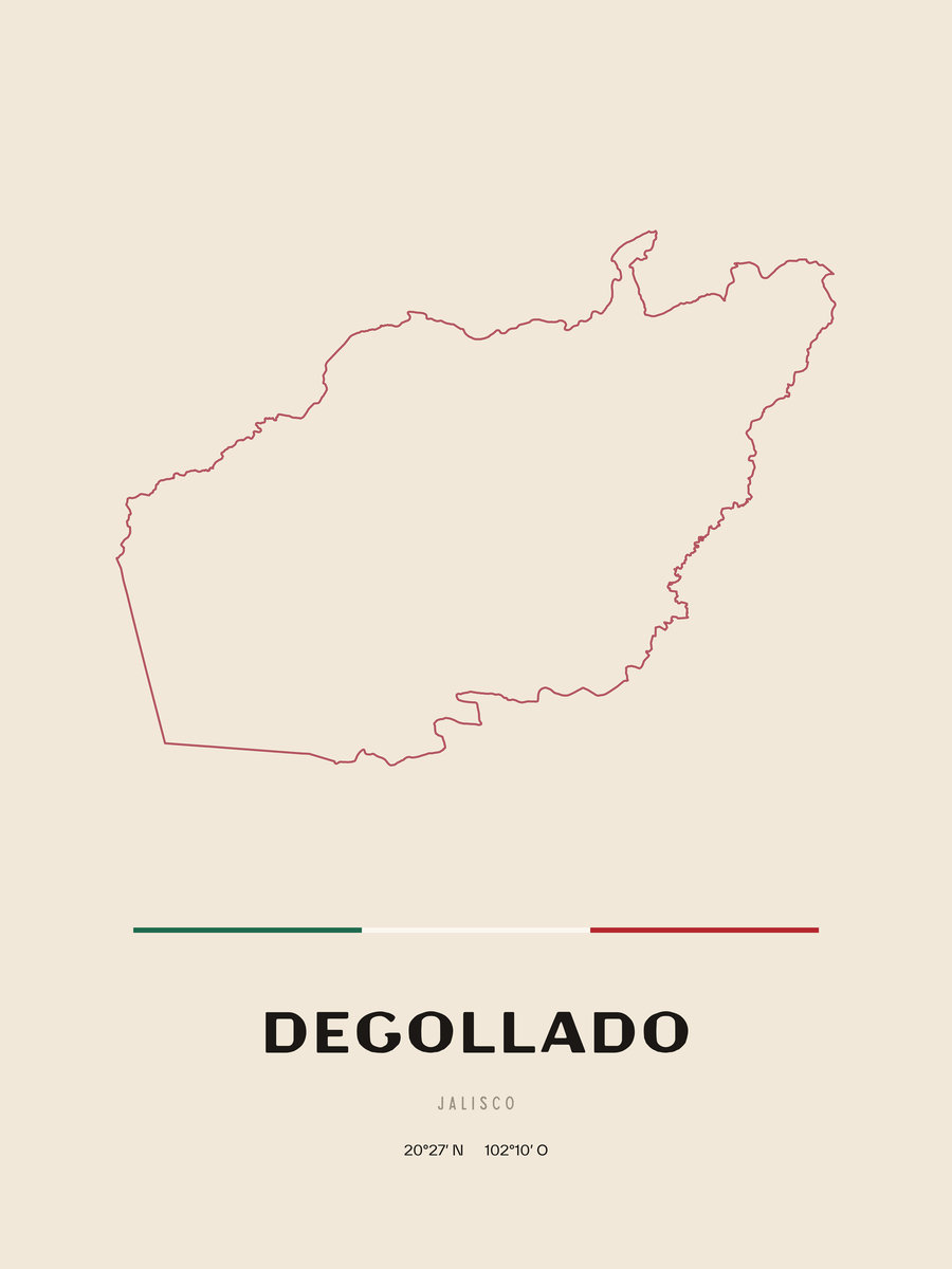 Framed poster of Degollado, Jalisco.