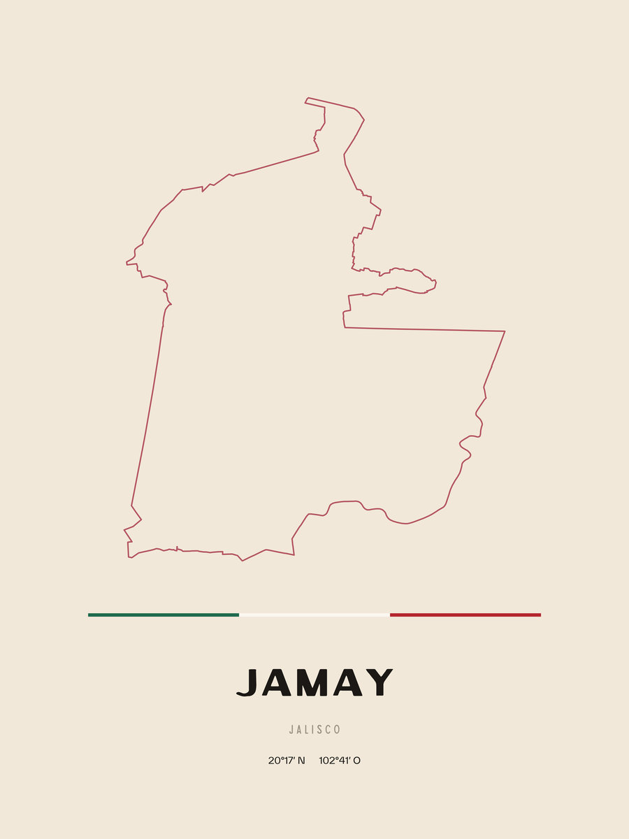 Framed poster of Jamay, Jalisco.