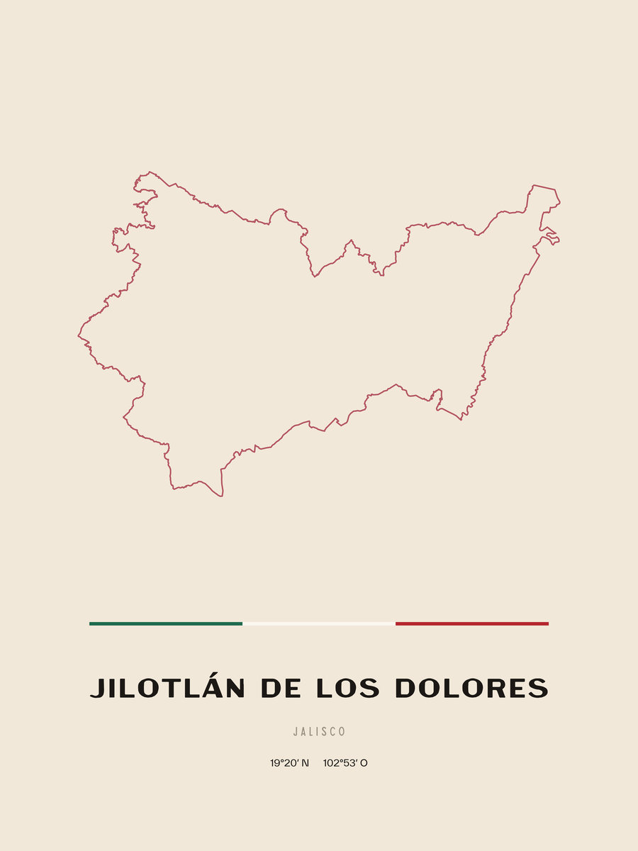Framed poster of Jilotlán de los Dolores, Jalisco.