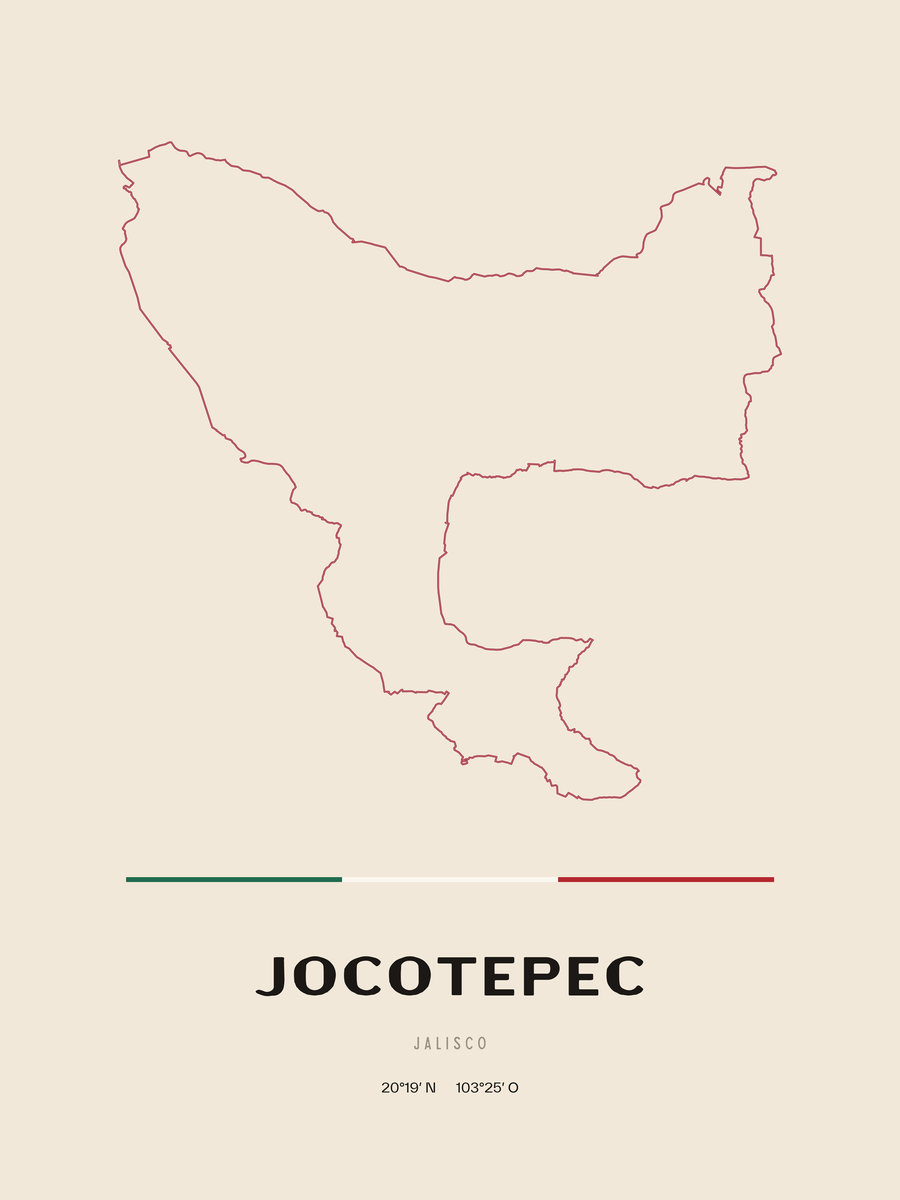 Framed poster of Jocotepec, Jalisco.