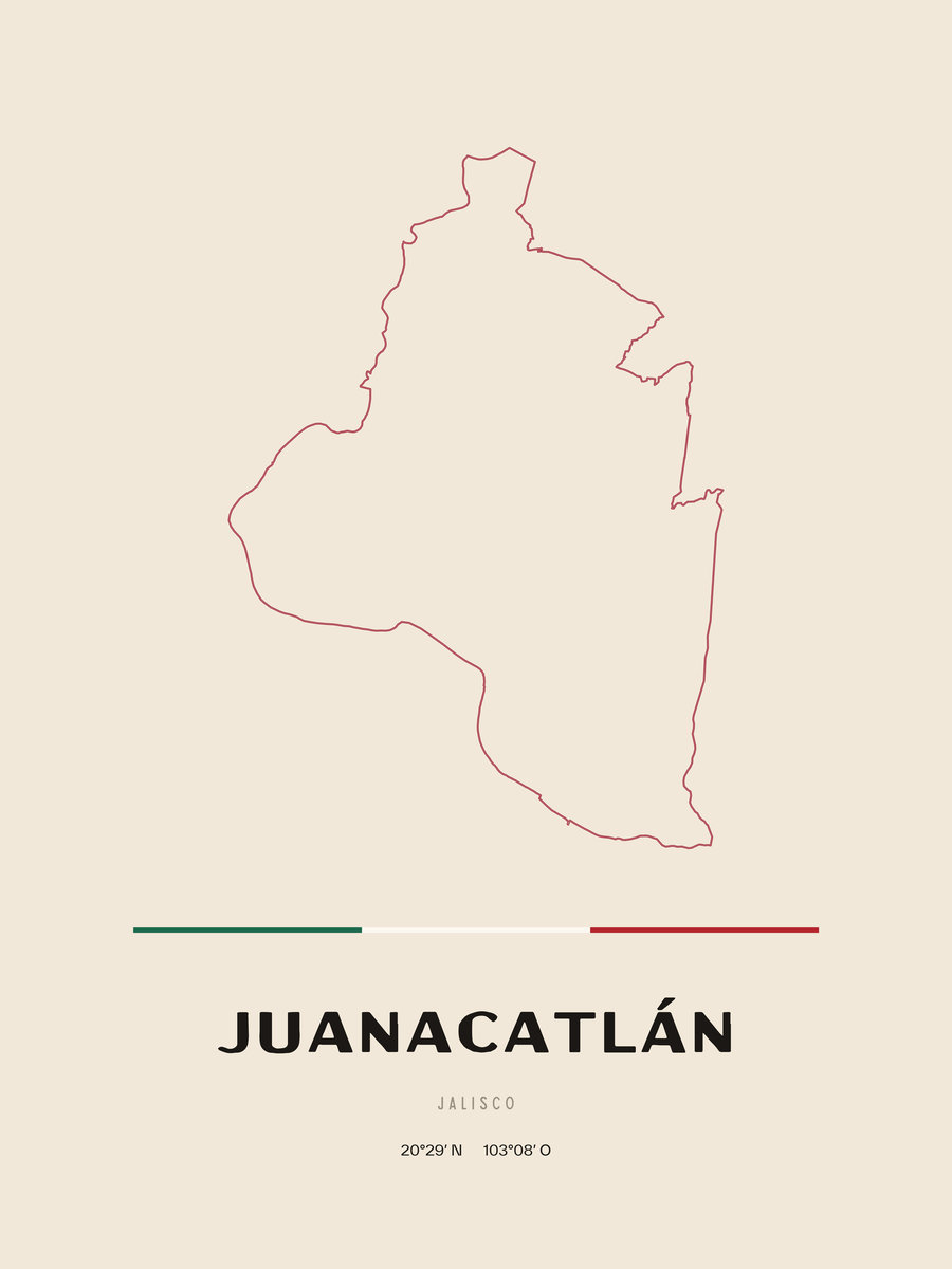 Framed poster of Juanacatlán, Jalisco.