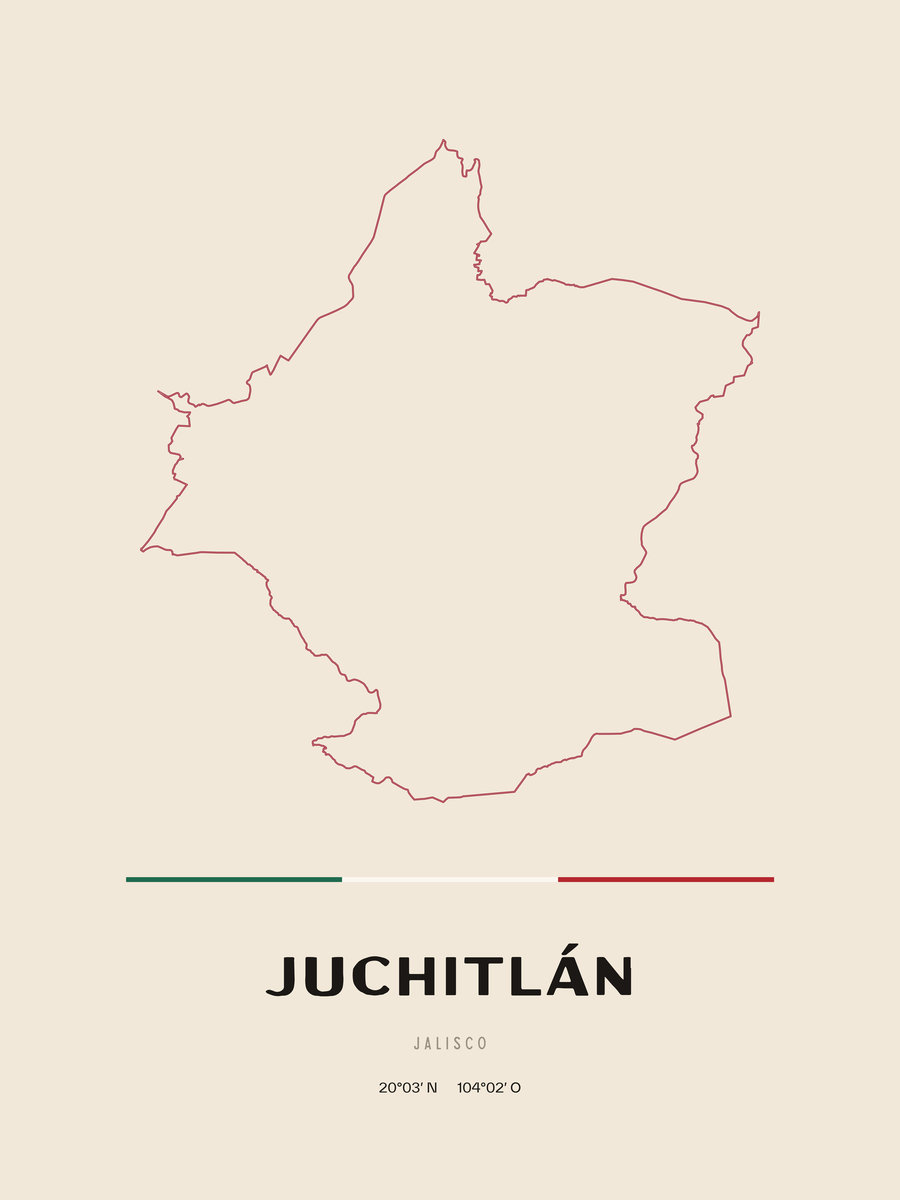 Framed poster of Juchitlán, Jalisco.