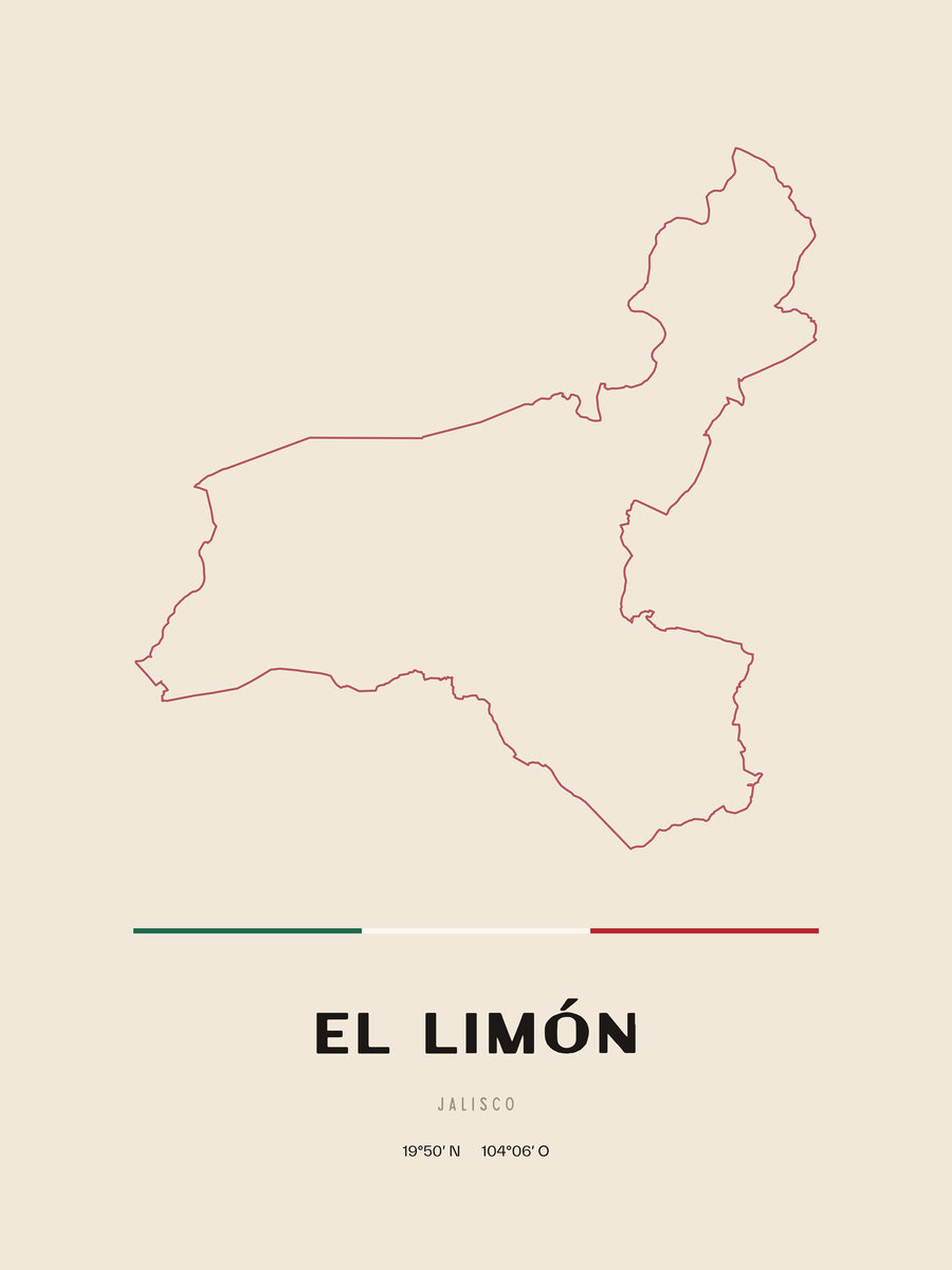 Framed poster of El Limón, Jalisco.